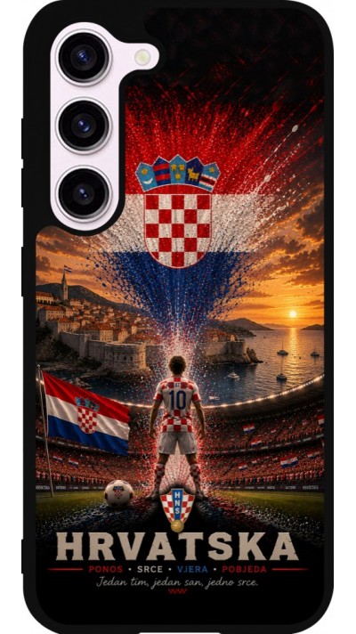 Samsung Galaxy S23 FE Case Hülle - Silikon schwarz Fussball Kroatien splash 2026