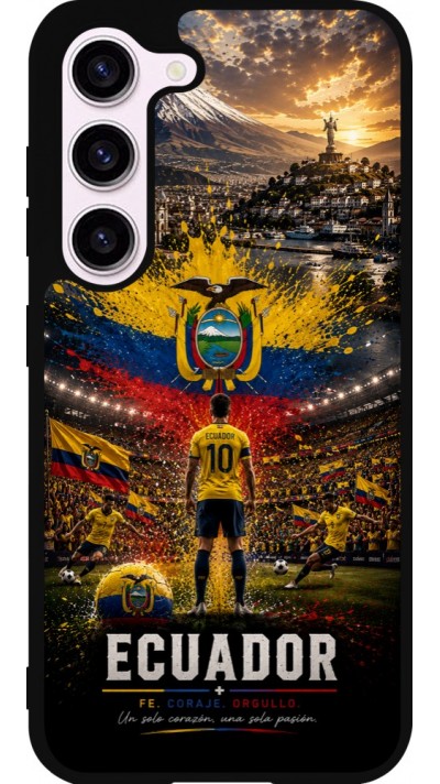Samsung Galaxy S23 FE Case Hülle - Silikon schwarz Fussball Ecuador splash 2026