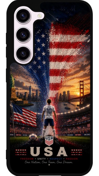 Samsung Galaxy S23 FE Case Hülle - Silikon schwarz Fussball Vereinigten Staaten splash 2026