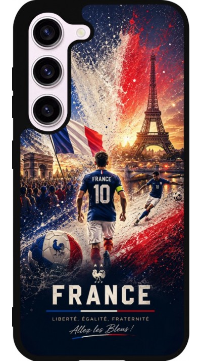 Samsung Galaxy S23 FE Case Hülle - Silikon schwarz Fussball Frankreich splash 2026