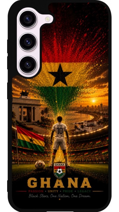 Samsung Galaxy S23 FE Case Hülle - Silikon schwarz Fussball Ghana splash 2026