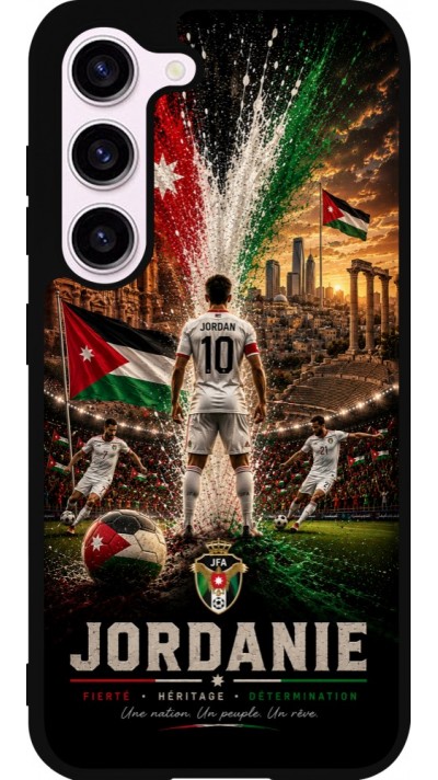 Samsung Galaxy S23 FE Case Hülle - Silikon schwarz Fussball Jordanien splash 2026