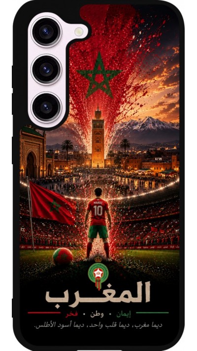 Samsung Galaxy S23 FE Case Hülle - Silikon schwarz Fussball Marokko splash 2026