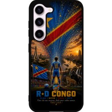 Samsung Galaxy S23 FE Case Hülle - Silikon schwarz Fussball Demokratische Republik Kongo splash 2026
