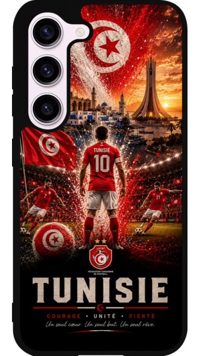 Samsung Galaxy S23 FE Case Hülle - Silikon schwarz Fussball Tunesien splash 2026