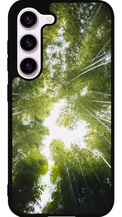 Samsung Galaxy S23 FE Case Hülle - Silikon schwarz Spring 23 forest blue sky