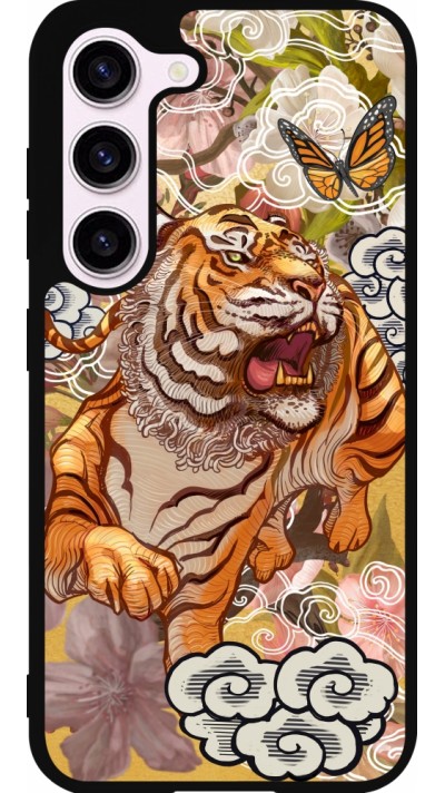 Samsung Galaxy S23 FE Case Hülle - Silikon schwarz Spring 23 japanese tiger