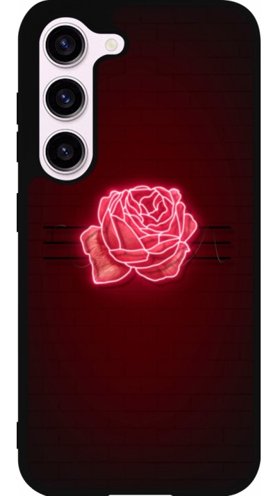 Samsung Galaxy S23 FE Case Hülle - Silikon schwarz Spring 23 neon rose