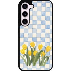 Samsung Galaxy S23 FE Case Hülle - Silikon schwarz Blue vichy tulips 2026