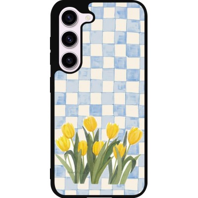 Samsung Galaxy S23 FE Case Hülle - Silikon schwarz Blue vichy tulips Spring 2026