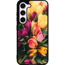 Samsung Galaxy S23 FE Case Hülle - Silikon schwarz Bouquet of tulips 2026
