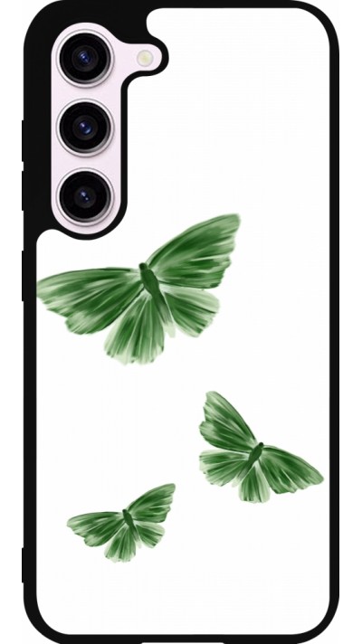 Samsung Galaxy S23 FE Case Hülle - Silikon schwarz Butterflies 2026