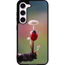 Samsung Galaxy S23 FE Case Hülle - Silikon schwarz Ladybird on a mushroom 2026