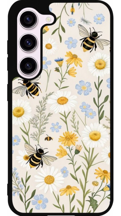 Samsung Galaxy S23 FE Case Hülle - Silikon schwarz Pattern bees 2026
