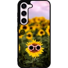Samsung Galaxy S23 FE Case Hülle - Silikon schwarz Sunflower with glasses 2026
