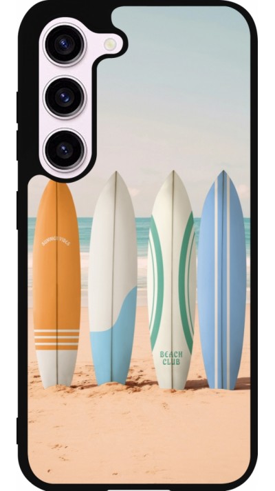 Coque Samsung Galaxy S23 FE - Silicone rigide noir Summer surfboard 2025
