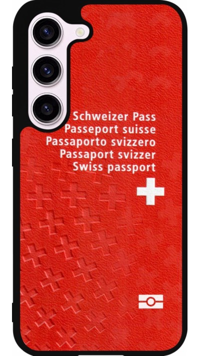 Samsung Galaxy S23 FE Case Hülle - Silikon schwarz Swiss Passport
