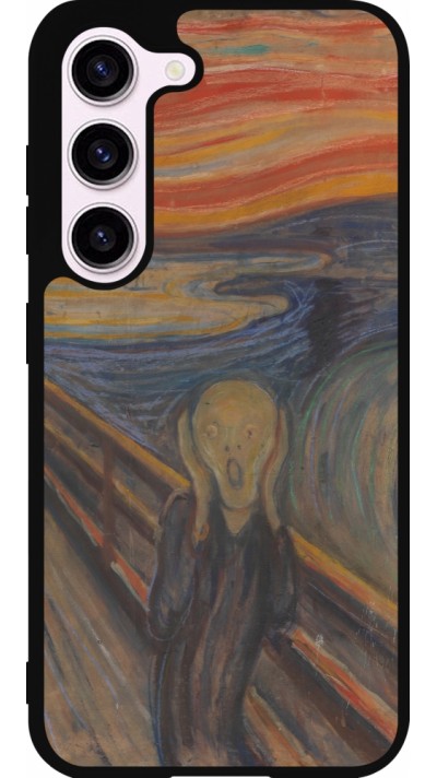 Samsung Galaxy S23 FE Case Hülle - Silikon schwarz Kunstbild - Der Schrei - Edvard Munch