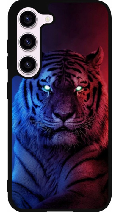 Samsung Galaxy S23 FE Case Hülle - Silikon schwarz Tiger Blue Red