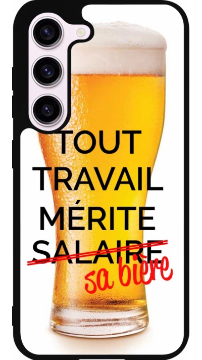 Samsung Galaxy S23 FE Case Hülle - Silikon schwarz Tout travail mérite sa bière