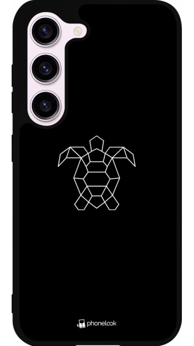 Samsung Galaxy S23 FE Case Hülle - Silikon schwarz Turtles lines on black