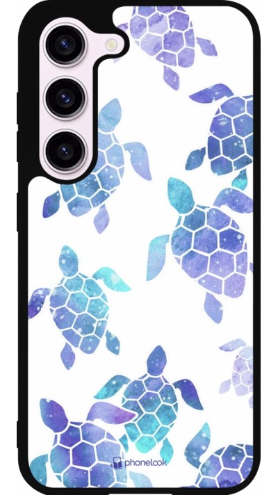 Coque Samsung Galaxy S23 FE - Silicone rigide noir Turtles pattern watercolor