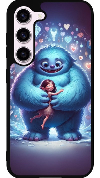 Samsung Galaxy S23 FE Case Hülle - Silikon schwarz Valentin 2024 Flauschige Liebe