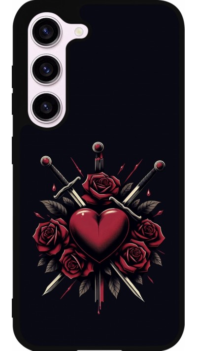 Samsung Galaxy S23 FE Case Hülle - Silikon schwarz Valentine 2024 gothic love