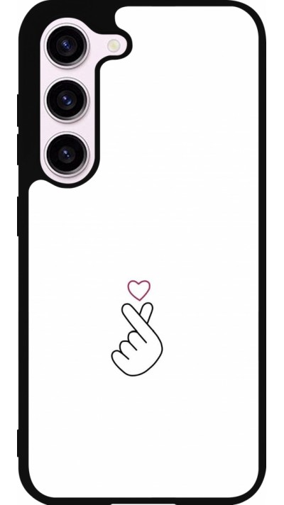 Samsung Galaxy S23 FE Case Hülle - Silikon schwarz Valentine 2024 heart by Millennials