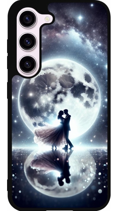 Samsung Galaxy S23 FE Case Hülle - Silikon schwarz Valentin 2024 Liebe unter dem Mond