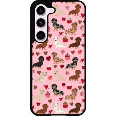 Samsung Galaxy S23 FE Case Hülle - Silikon schwarz Valentine 2024 puppy love