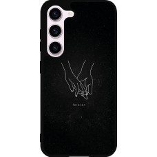 Samsung Galaxy S23 FE Case Hülle - Silikon schwarz Valentine 2023 hands forever