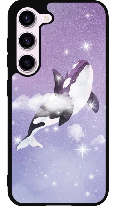 Samsung Galaxy S23 FE Case Hülle - Silikon schwarz Whale in sparking stars