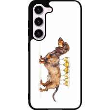 Samsung Galaxy S23 FE Case Hülle - Silikon schwarz Wine Teckel