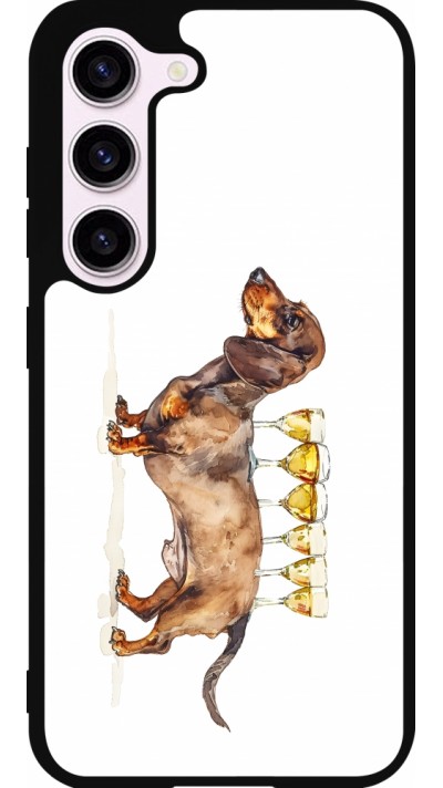 Samsung Galaxy S23 FE Case Hülle - Silikon schwarz Wine Teckel