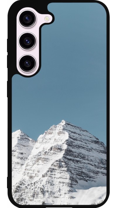 Samsung Galaxy S23 FE Case Hülle - Silikon schwarz Winter 22 blue sky mountain