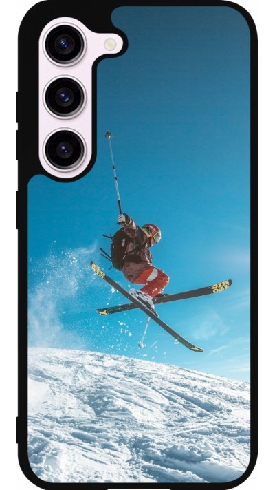 Samsung Galaxy S23 FE Case Hülle - Silikon schwarz Winter 22 Ski Jump
