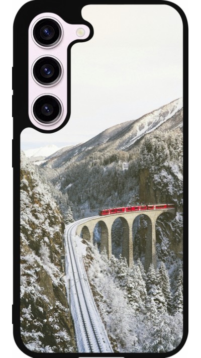 Samsung Galaxy S23 FE Case Hülle - Silikon schwarz Winter 25 Winter polar express