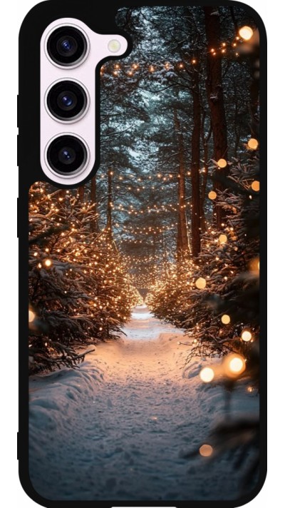 Samsung Galaxy S23 FE Case Hülle - Silikon schwarz Winter 25 Winter snowy road