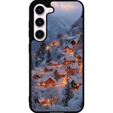 Samsung Galaxy S23 FE Case Hülle - Silikon schwarz Winter 25 Winter snowy village