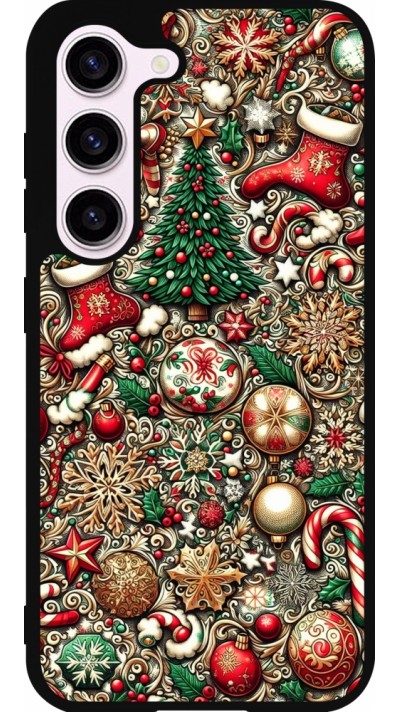 Samsung Galaxy S23 FE Case Hülle - Silikon schwarz Weihnachten 2023 Mikromuster