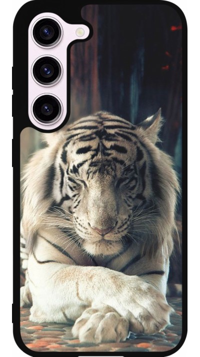 Samsung Galaxy S23 FE Case Hülle - Silikon schwarz Zen Tiger