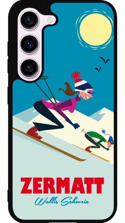Samsung Galaxy S23 FE Case Hülle - Silikon schwarz Zermatt Ski Downhill
