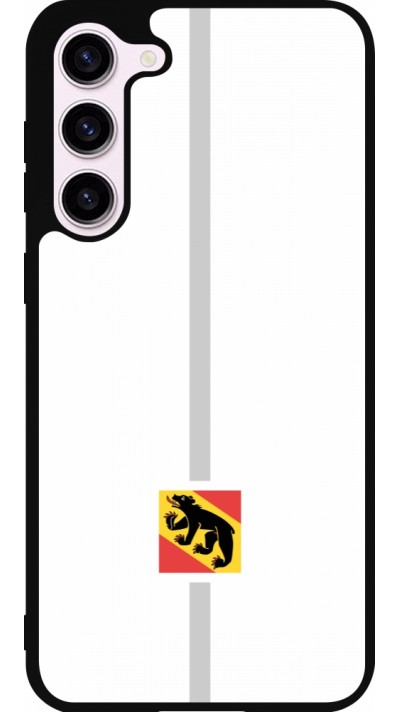 Coque Samsung Galaxy S23+ - Silicone rigide noir Canton BE blanc