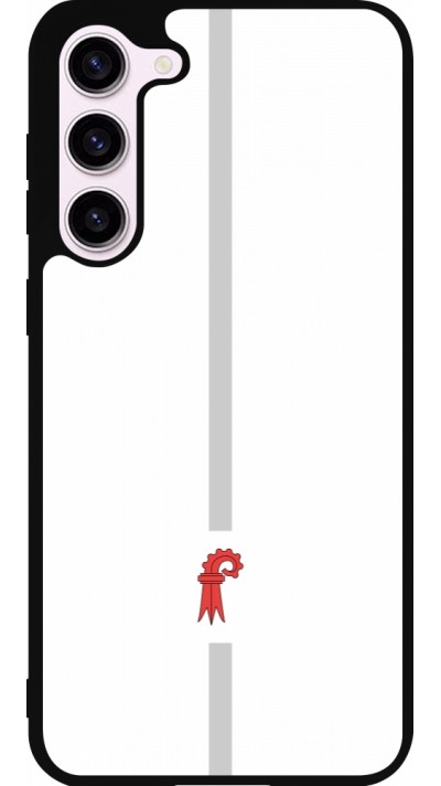 Coque Samsung Galaxy S23+ - Silicone rigide noir Canton BL blanc