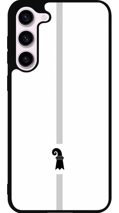 Coque Samsung Galaxy S23+ - Silicone rigide noir Canton BS blanc