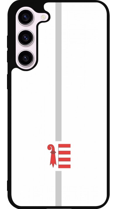 Coque Samsung Galaxy S23+ - Silicone rigide noir Canton JU blanc