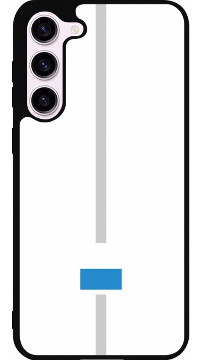 Coque Samsung Galaxy S23+ - Silicone rigide noir Canton LU blanc