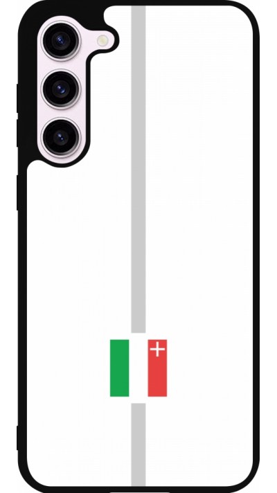 Coque Samsung Galaxy S23+ - Silicone rigide noir Canton NE blanc