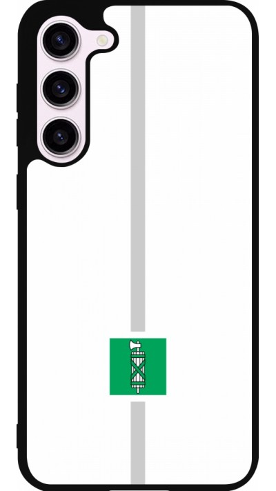 Coque Samsung Galaxy S23+ - Silicone rigide noir Canton SG blanc